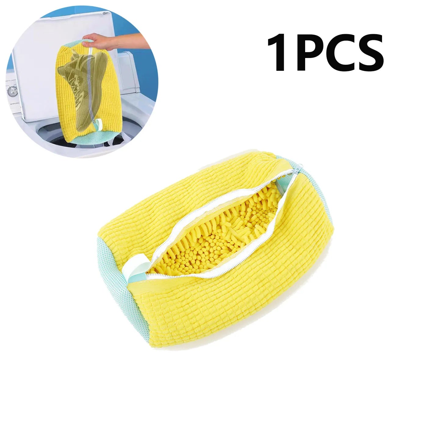 Protective Shoe Laundry Bag-Cotton Washing & Drying Bag with Zipper (1/2Pack)
